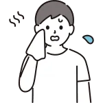 Man Wiping Sweat SVG Icon